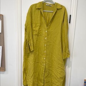 Zara Olive Green Midi Dress